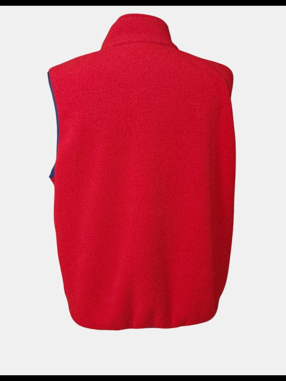 L.L. Bean Red Fleece Vest with Navy Trim - Picture 3 of 5